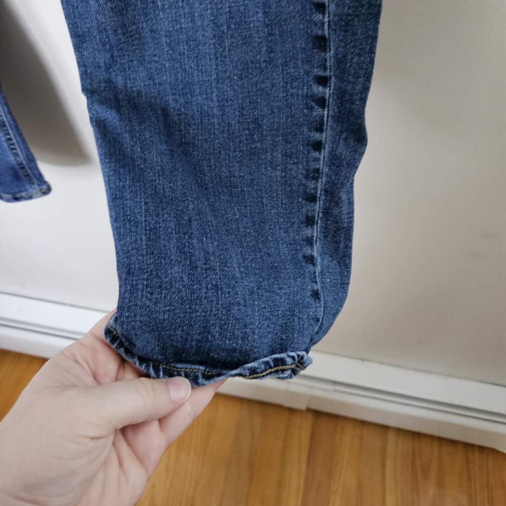 Old Navy Blue Jeans Boyfriend Comfy Straight Cropped Casual Neutral Classic - Picture 4 of 12